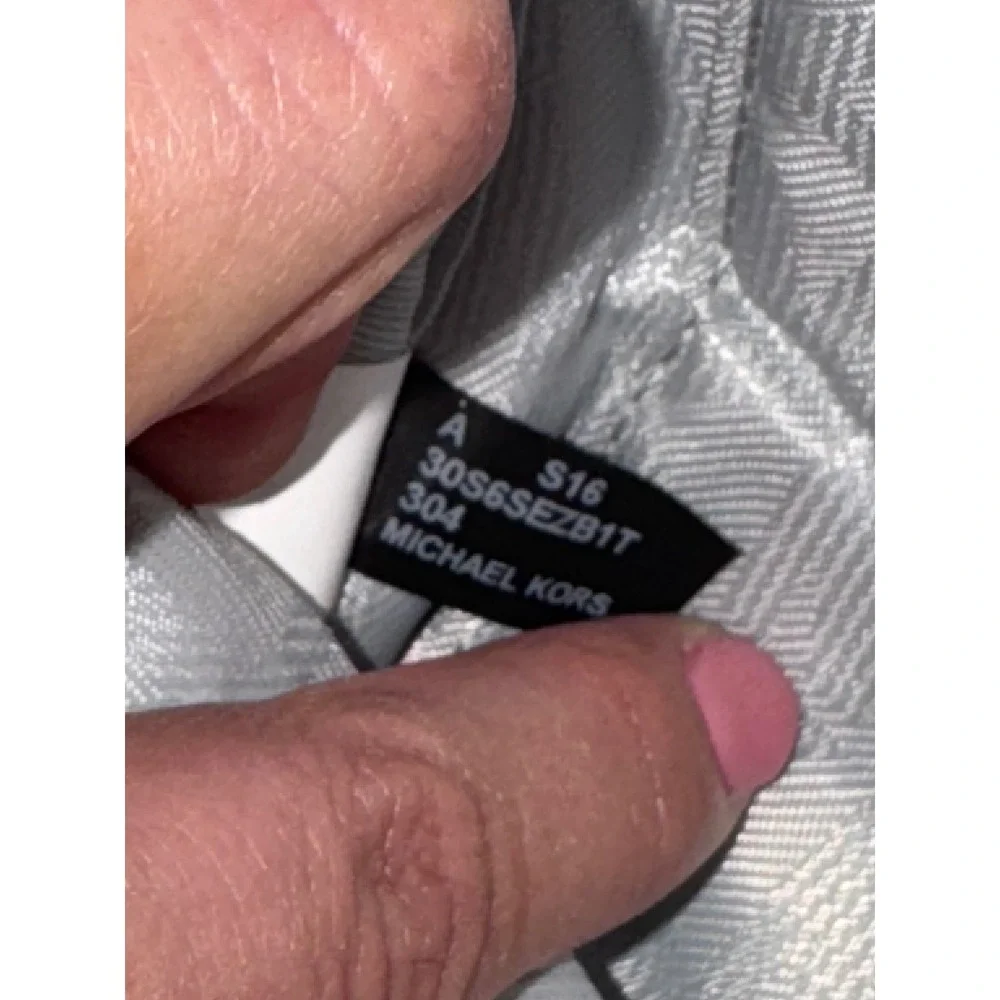 Michael Kors Rhea Zip Backpack Women Blue Pebbled Leather Colorblock Medium - Picture 10 of 10